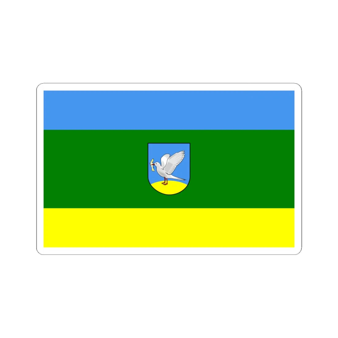 POL Gniew flag (Poland) STICKER Vinyl Kiss-Cut Decal 6 Inch White - The Sticker Space