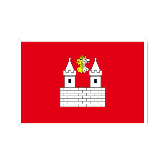 POL Gniewkowo flag (Poland) STICKER Vinyl Kiss-Cut Decal 2 Inch White - The Sticker Space