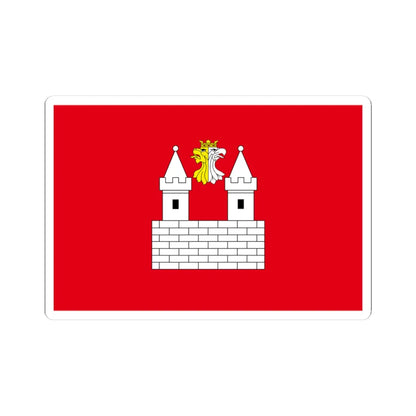 POL Gniewkowo flag (Poland) STICKER Vinyl Kiss-Cut Decal 3 Inch White - The Sticker Space