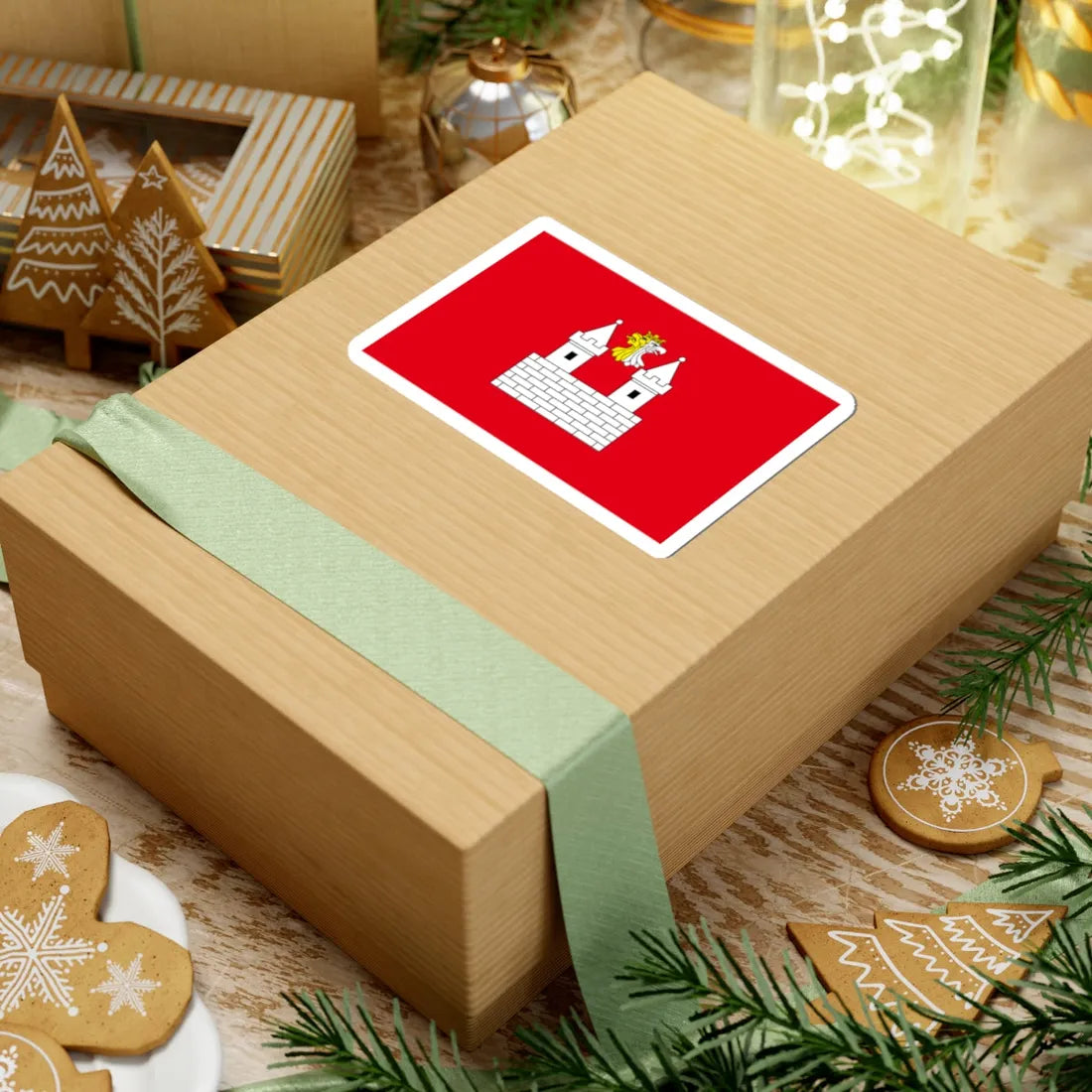 POL Gniewkowo flag (Poland) STICKER Vinyl Kiss-Cut Decal - The Sticker Space