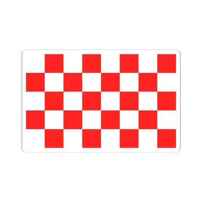 POL Głogow flag (Poland) STICKER Vinyl Kiss-Cut Decal 3 Inch White - The Sticker Space