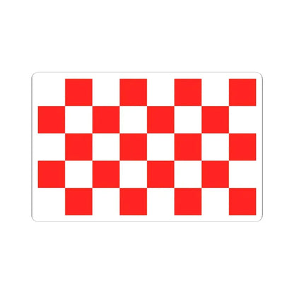 POL Głogow flag (Poland) STICKER Vinyl Kiss-Cut Decal 4 Inch White - The Sticker Space