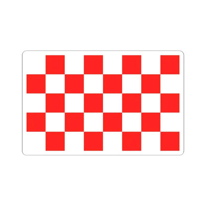 POL Głogow flag (Poland) STICKER Vinyl Kiss-Cut Decal 6 Inch White - The Sticker Space