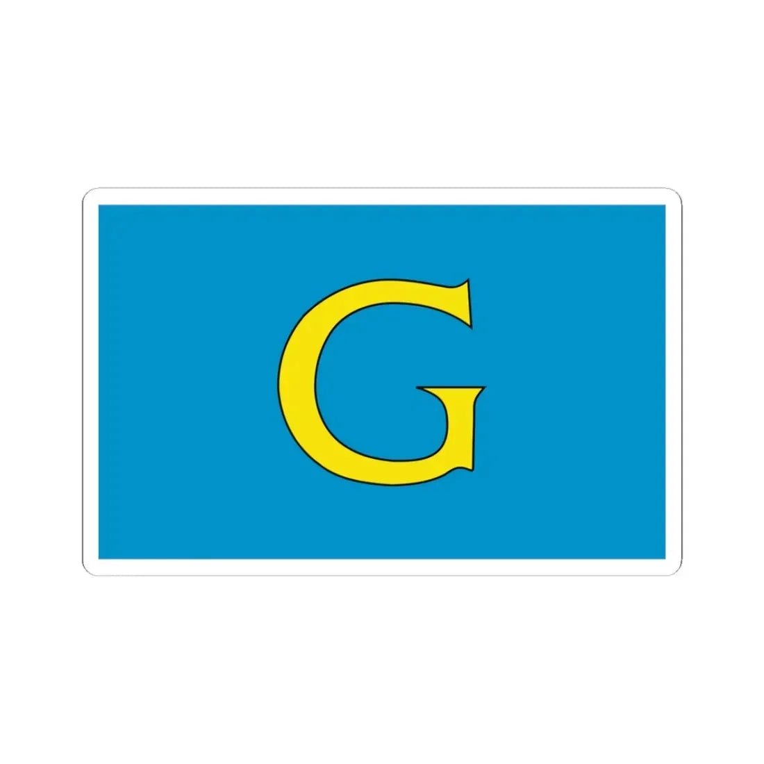 POL Głogow Małopolski flag (Poland) STICKER Vinyl Kiss-Cut Decal 3 Inch White - The Sticker Space