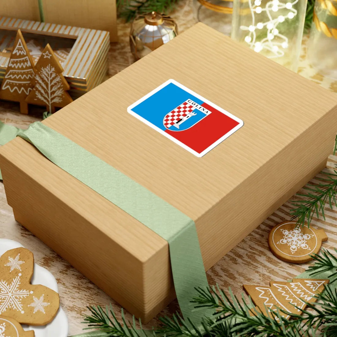 POL Golina flag (Poland) STICKER Vinyl Kiss-Cut Decal - The Sticker Space