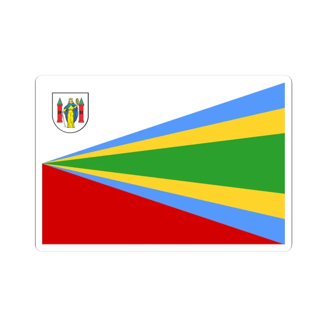 POL Gora flag (Poland) STICKER Vinyl Kiss-Cut Decal 3 Inch White - The Sticker Space