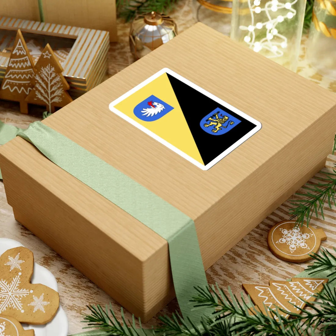 POL Gorlice flag (Poland) STICKER Vinyl Kiss-Cut Decal - The Sticker Space