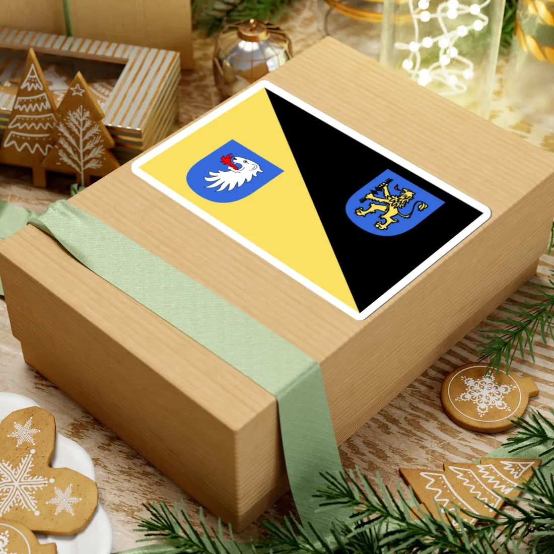 POL Gorlice flag (Poland) STICKER Vinyl Kiss-Cut Decal - The Sticker Space