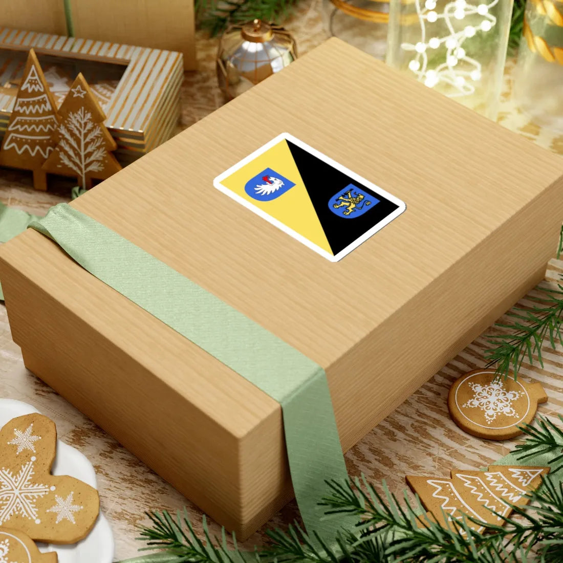 POL Gorlice flag (Poland) STICKER Vinyl Kiss-Cut Decal - The Sticker Space