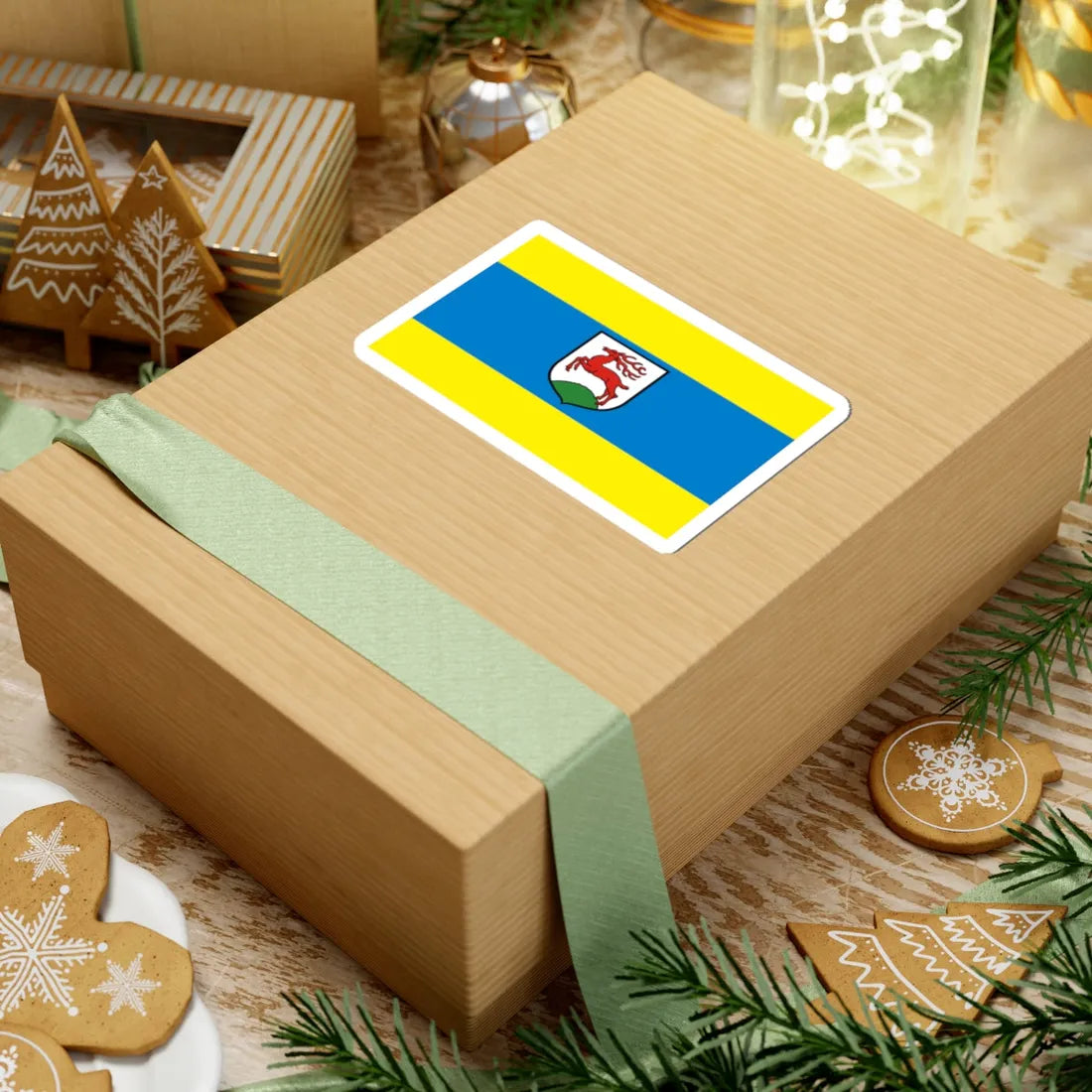 POL Gorzow Slaski flag (Poland) STICKER Vinyl Kiss-Cut Decal - The Sticker Space