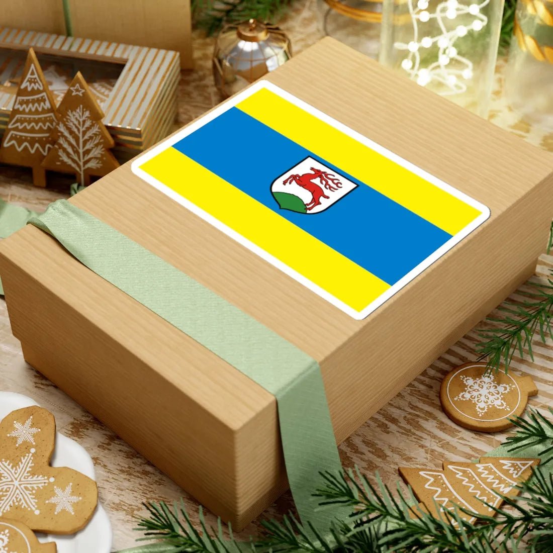 POL Gorzow Slaski flag (Poland) STICKER Vinyl Kiss-Cut Decal - The Sticker Space