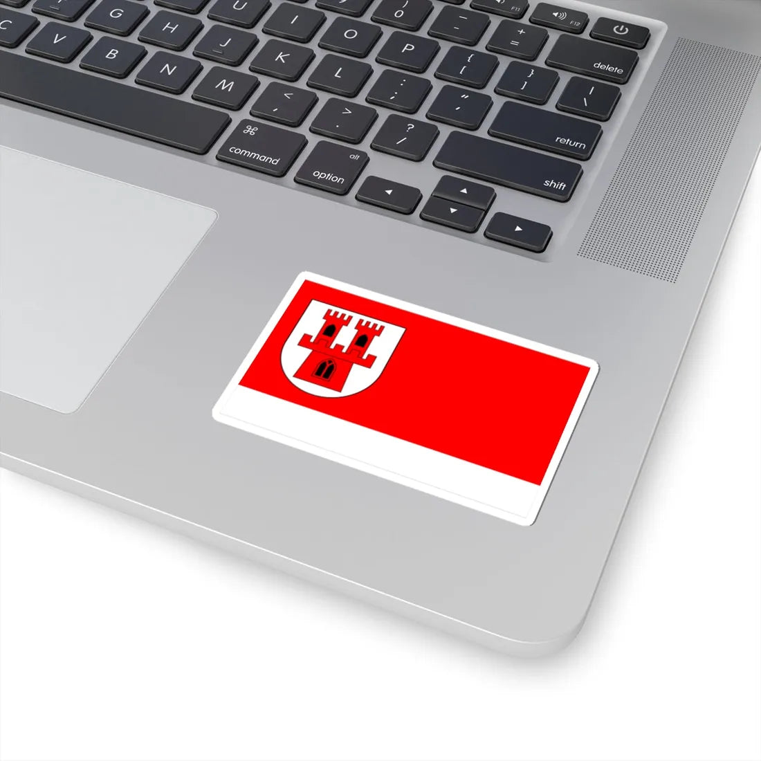 POL Grodkow flag 2 (Poland) STICKER Vinyl Kiss-Cut Decal - The Sticker Space