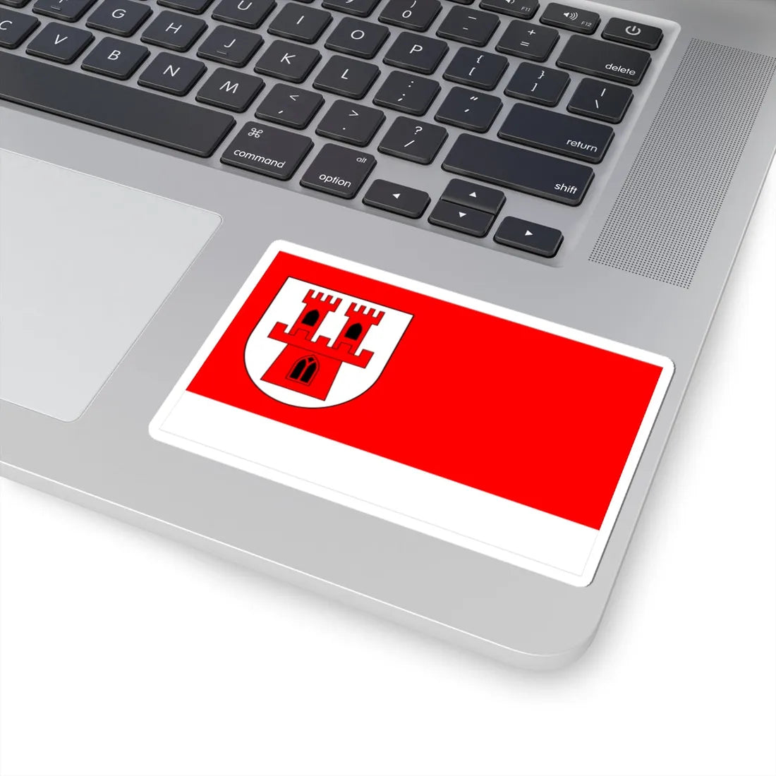 POL Grodkow flag 2 (Poland) STICKER Vinyl Kiss-Cut Decal - The Sticker Space