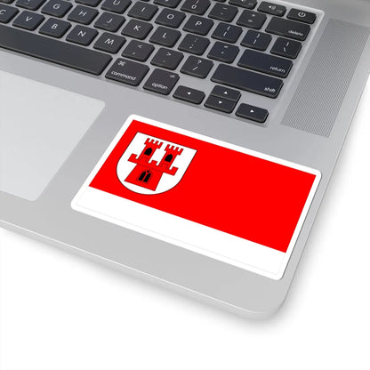 POL Grodkow flag 2 (Poland) STICKER Vinyl Kiss-Cut Decal - The Sticker Space