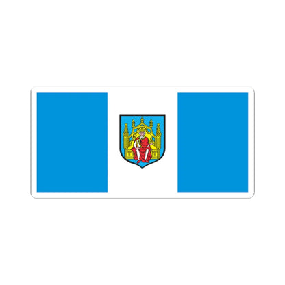 POL Grodzisk Wielkopolski flag (Poland) STICKER Vinyl Kiss-Cut Decal 2 Inch White - The Sticker Space