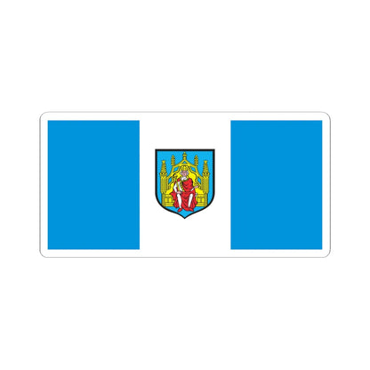 POL Grodzisk Wielkopolski flag (Poland) STICKER Vinyl Kiss-Cut Decal 4 Inch White - The Sticker Space