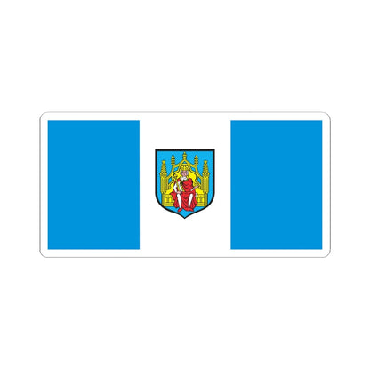 POL Grodzisk Wielkopolski flag (Poland) STICKER Vinyl Kiss-Cut Decal 6 Inch White - The Sticker Space