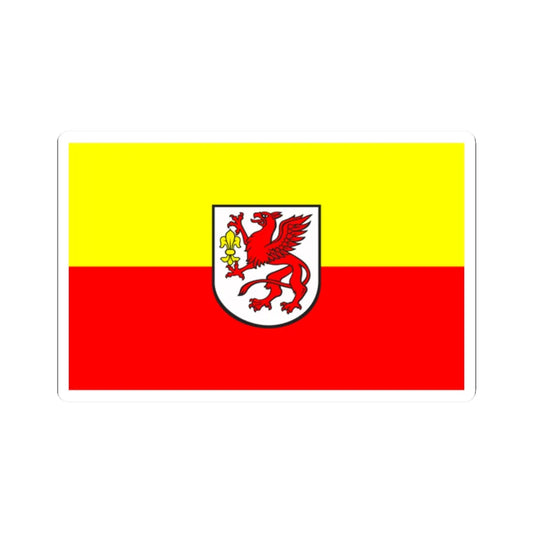 POL Gryfice flag (Poland) STICKER Vinyl Kiss-Cut Decal 2 Inch White - The Sticker Space