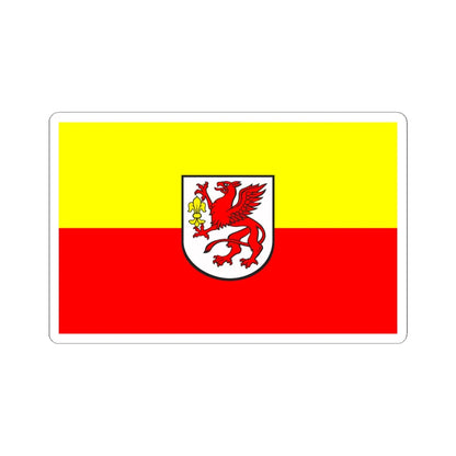 POL Gryfice flag (Poland) STICKER Vinyl Kiss-Cut Decal 6 Inch White - The Sticker Space
