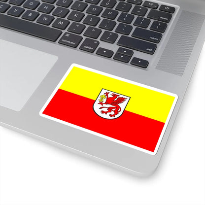 POL Gryfice flag (Poland) STICKER Vinyl Kiss-Cut Decal - The Sticker Space