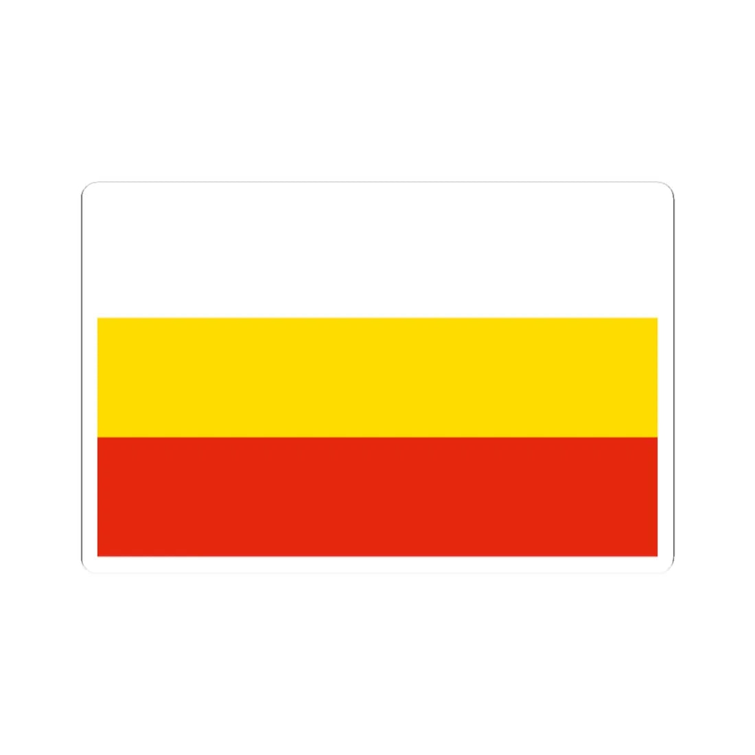 POL Gubin flag (Poland) STICKER Vinyl Kiss-Cut Decal 2 Inch White - The Sticker Space