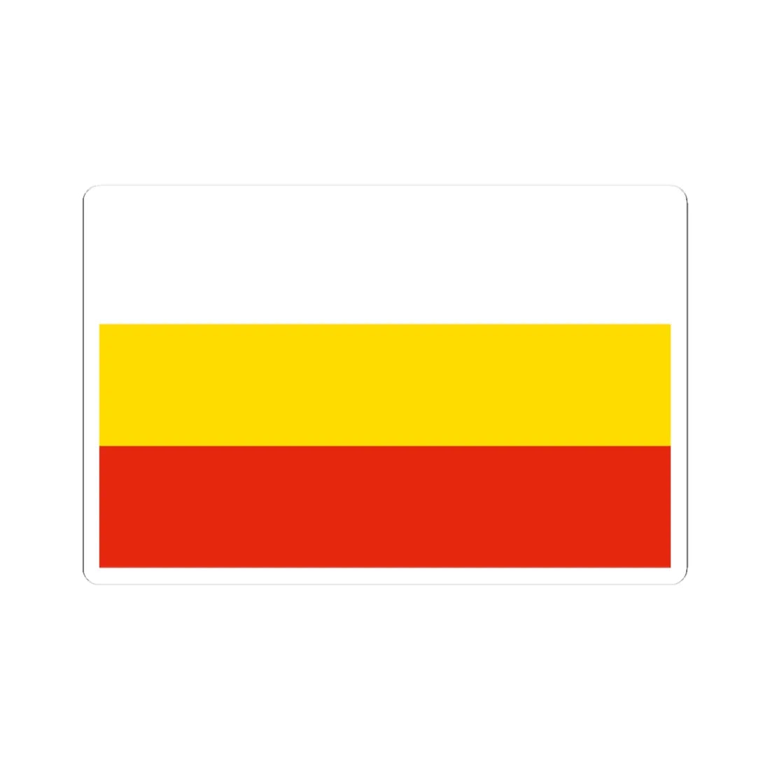 POL Gubin flag (Poland) STICKER Vinyl Kiss-Cut Decal 3 Inch White - The Sticker Space