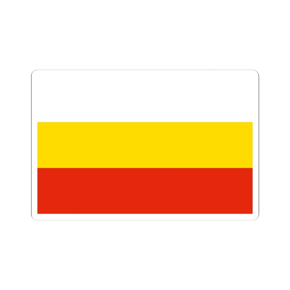 POL Gubin flag (Poland) STICKER Vinyl Kiss-Cut Decal 4 Inch White - The Sticker Space