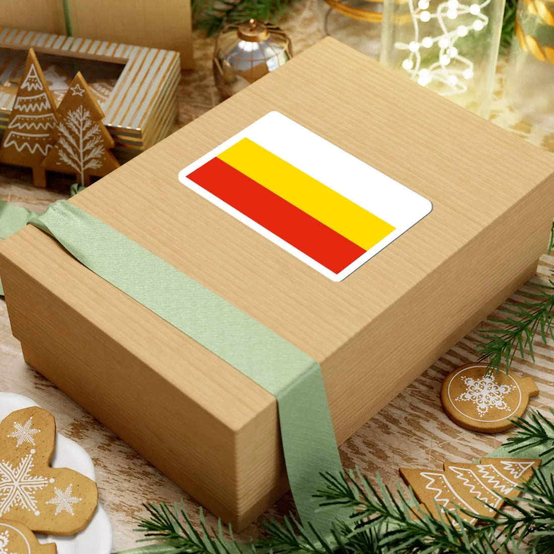 POL Gubin flag (Poland) STICKER Vinyl Kiss-Cut Decal - The Sticker Space