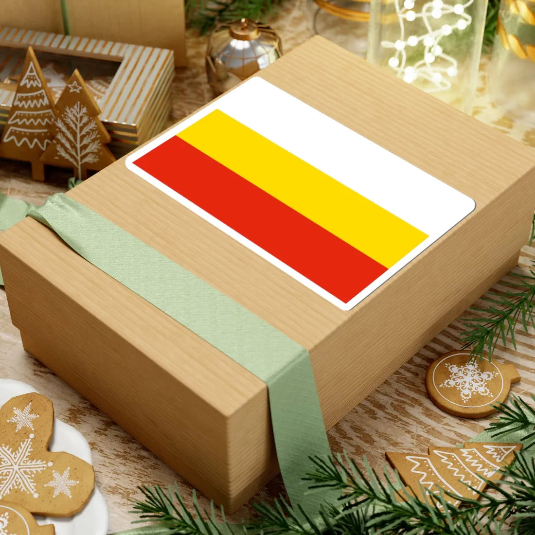 POL Gubin flag (Poland) STICKER Vinyl Kiss-Cut Decal - The Sticker Space