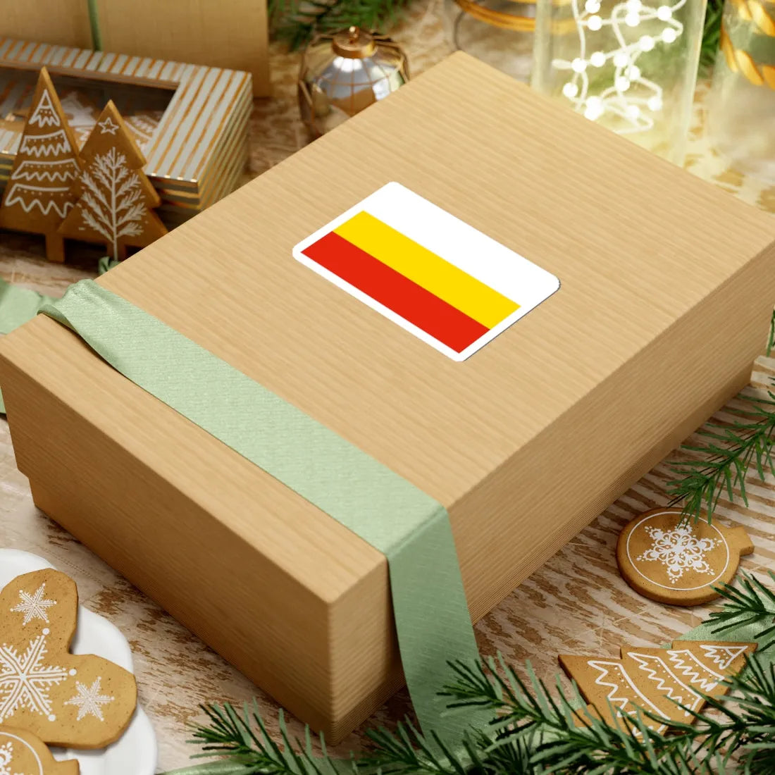 POL Gubin flag (Poland) STICKER Vinyl Kiss-Cut Decal - The Sticker Space