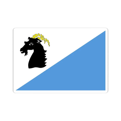 POL Głuchołazy flag (Poland) STICKER Vinyl Kiss-Cut Decal 6 Inch White - The Sticker Space