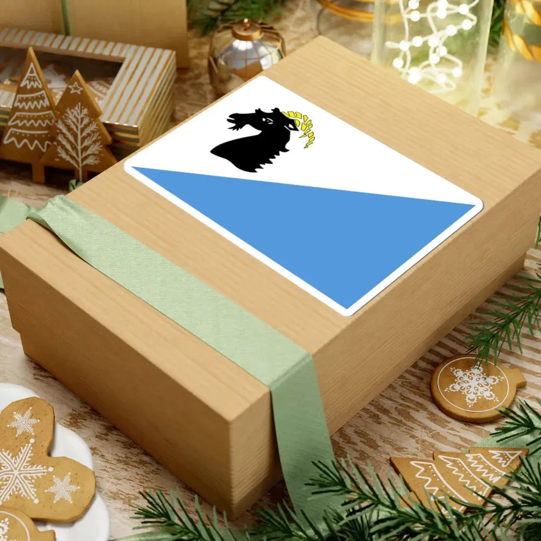 POL Głuchołazy flag (Poland) STICKER Vinyl Kiss-Cut Decal - The Sticker Space