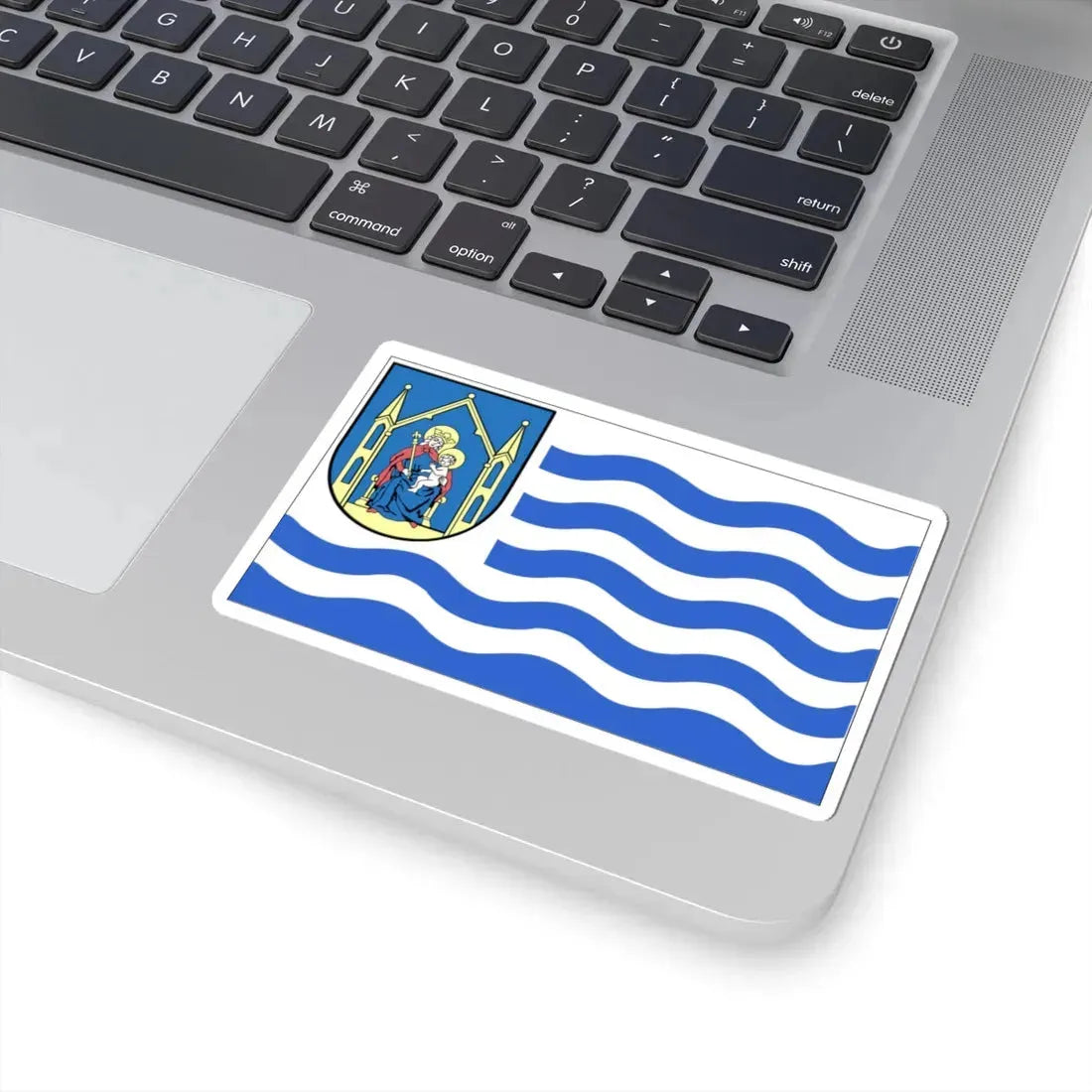 POL Iława flag (Poland) STICKER Vinyl Kiss-Cut Decal - The Sticker Space