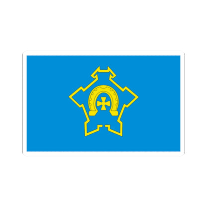 POL Iwaniska flag (Poland) STICKER Vinyl Kiss-Cut Decal 2 Inch White - The Sticker Space