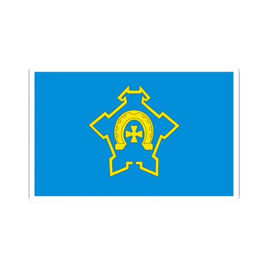 POL Iwaniska flag (Poland) STICKER Vinyl Kiss-Cut Decal 2 Inch White - The Sticker Space