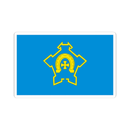 POL Iwaniska flag (Poland) STICKER Vinyl Kiss-Cut Decal 3 Inch White - The Sticker Space