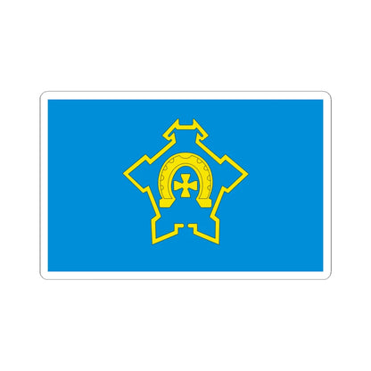 POL Iwaniska flag (Poland) STICKER Vinyl Kiss-Cut Decal 6 Inch White - The Sticker Space