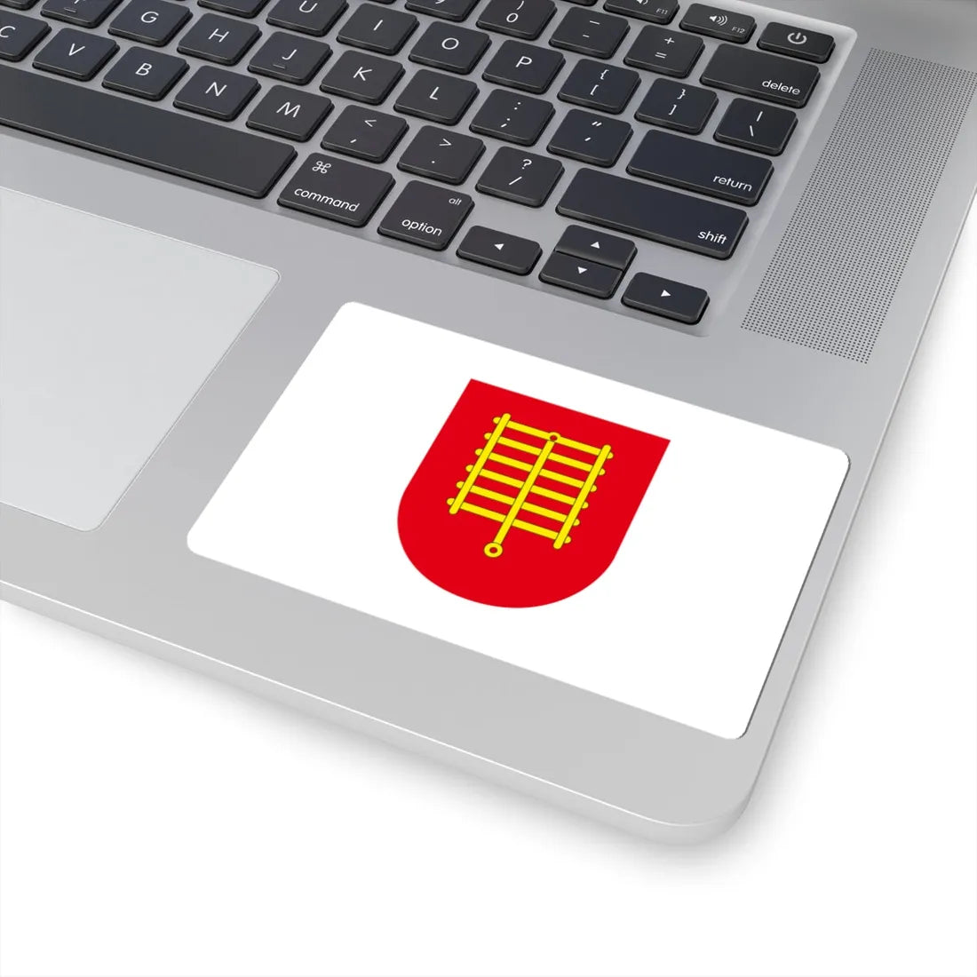 POL Jaraczewo flag (Poland) STICKER Vinyl Kiss-Cut Decal - The Sticker Space