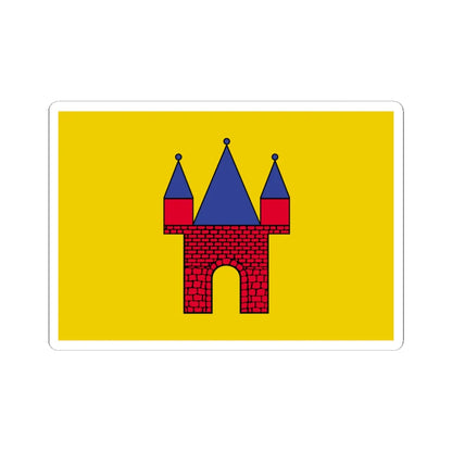 POL Jarocin flag (Poland) STICKER Vinyl Kiss-Cut Decal 6 Inch White - The Sticker Space