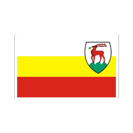 POL Jelenia Gora flag (Poland) STICKER Vinyl Kiss-Cut Decal 2 Inch White - The Sticker Space