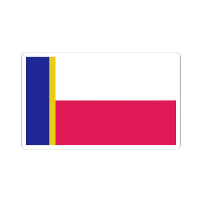 POL Jozefow flag (Poland) STICKER Vinyl Kiss-Cut Decal 4 Inch White - The Sticker Space