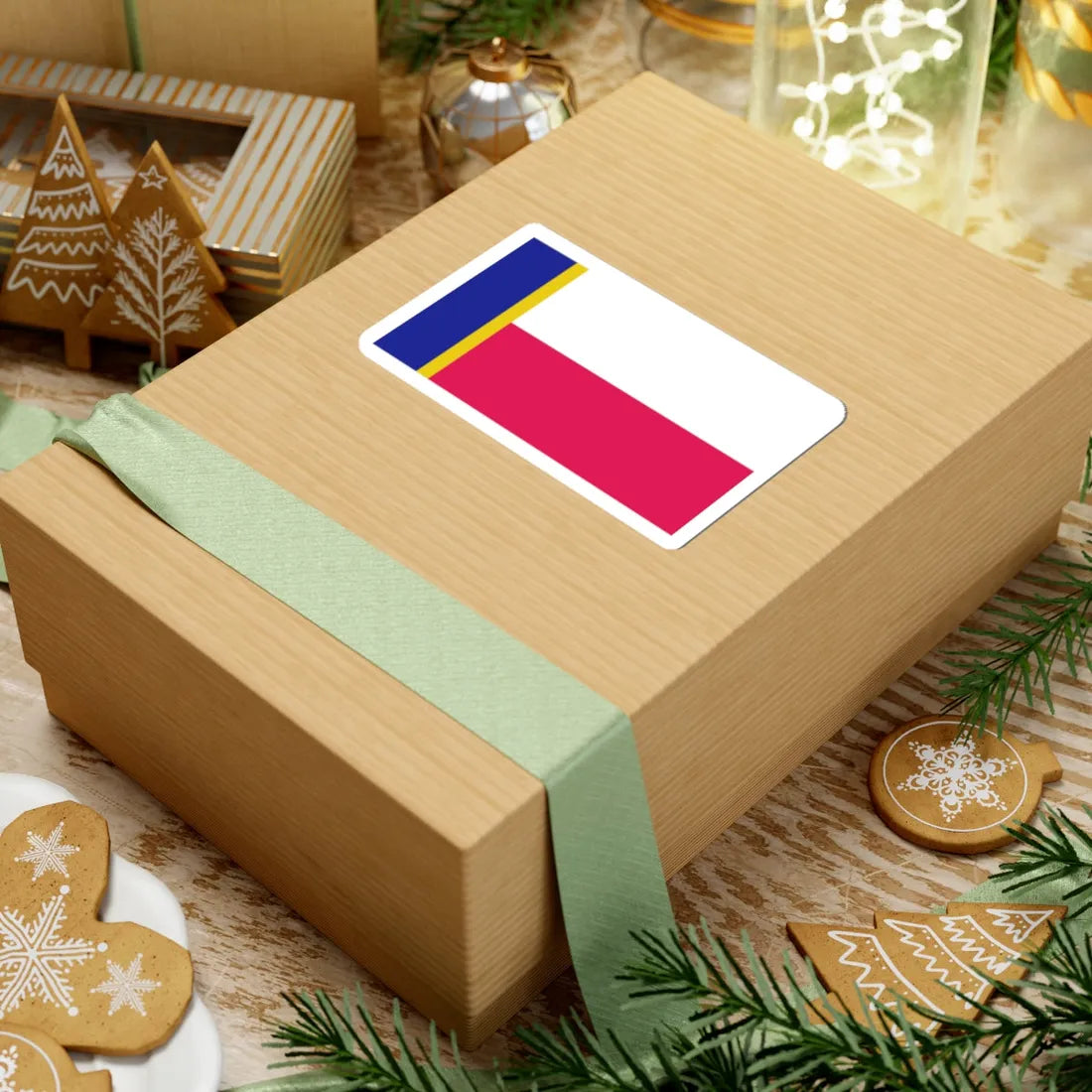 POL Jozefow flag (Poland) STICKER Vinyl Kiss-Cut Decal - The Sticker Space