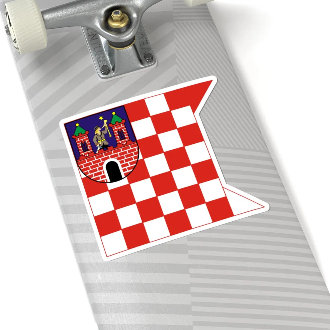 POL Kalisz flag 2004-2018 (Poland) STICKER Vinyl Kiss-Cut Decal - The Sticker Space