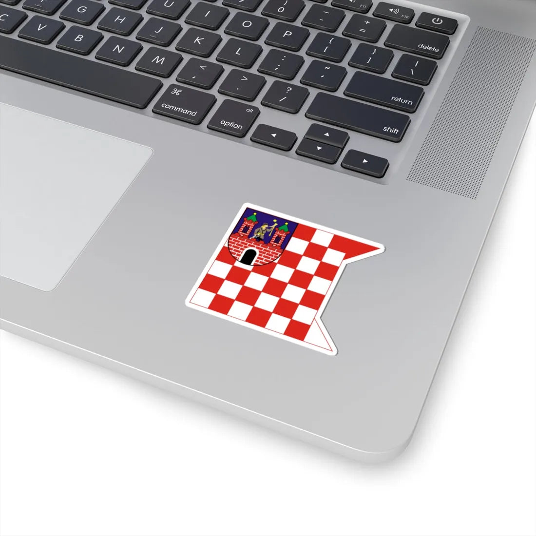 POL Kalisz flag 2004-2018 (Poland) STICKER Vinyl Kiss-Cut Decal - The Sticker Space