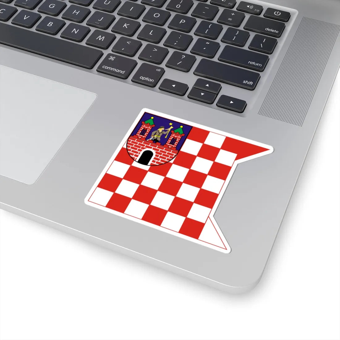 POL Kalisz flag 2004-2018 (Poland) STICKER Vinyl Kiss-Cut Decal - The Sticker Space