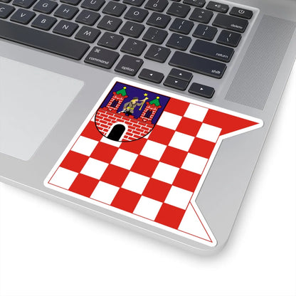 POL Kalisz flag 2004-2018 (Poland) STICKER Vinyl Kiss-Cut Decal - The Sticker Space