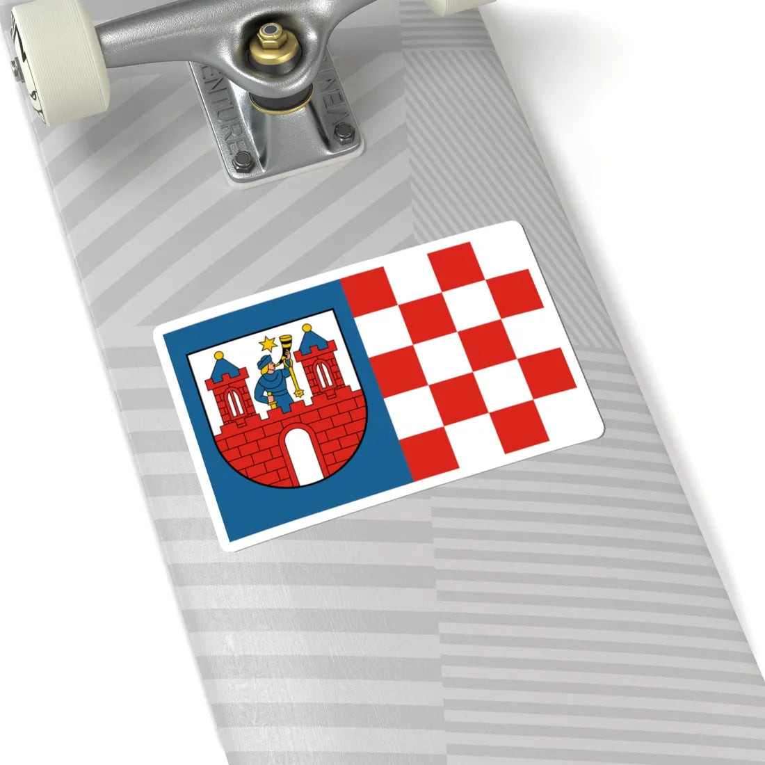 POL Kalisz flag (Poland) STICKER Vinyl Kiss-Cut Decal - The Sticker Space