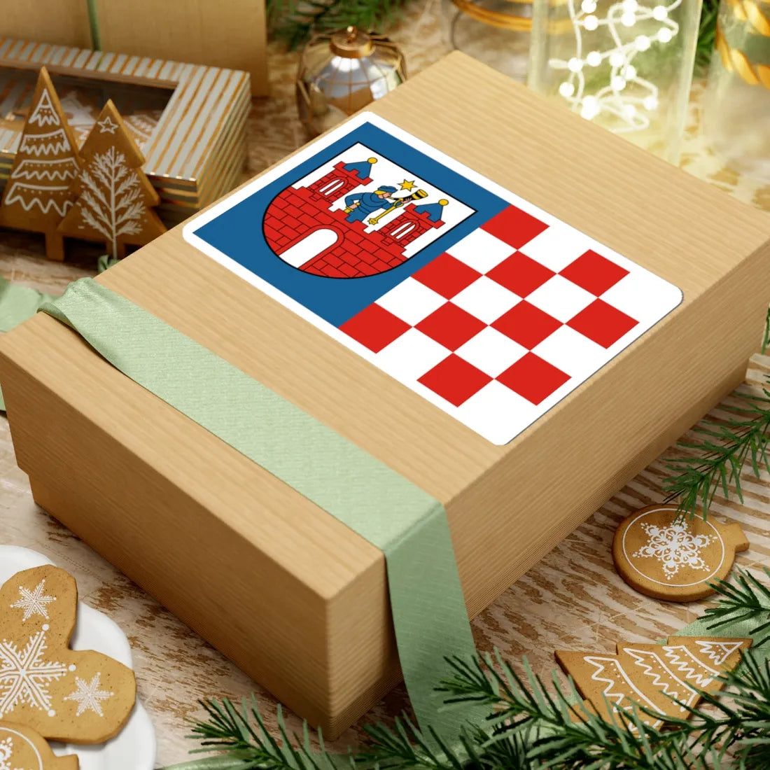 POL Kalisz flag (Poland) STICKER Vinyl Kiss-Cut Decal - The Sticker Space