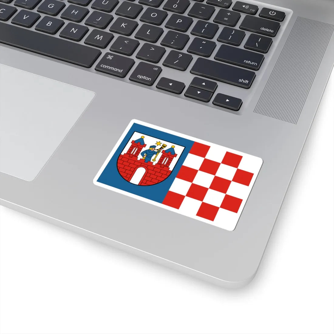 POL Kalisz flag (Poland) STICKER Vinyl Kiss-Cut Decal - The Sticker Space