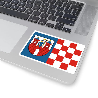 POL Kalisz flag (Poland) STICKER Vinyl Kiss-Cut Decal - The Sticker Space